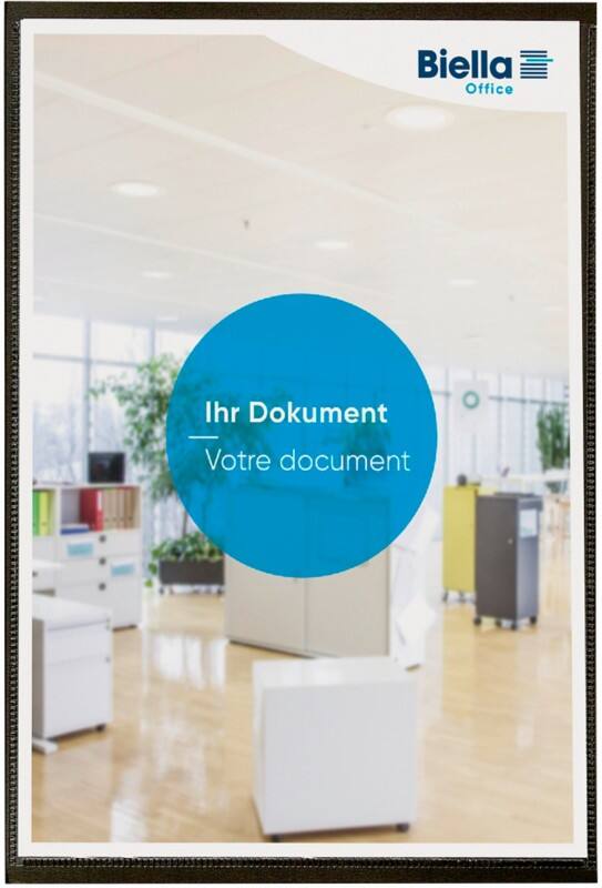 Dossier d'offre et de présentation Biella en 3 parties A4 Noir carton Paquet de 25