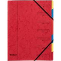 Trieur Biella à 7 compartiments Topcolor Rouge Carton 24.5 X 32 x 0.5 cm Paquet de 20