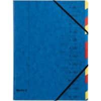 Trieur Biella à 12 compartiments Topcolor Bleu Carton 24.5 X 32 x 1 cm Paquet de 15