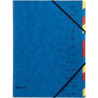 Biella-Ordnungsmappe 12-teilig Topcolor Blue Cardboard 24,5 x 32 x 1 cm Packung mit 15 Stück
