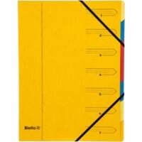 Trieur Biella à 7 compartiments Topcolor Jaune Carton 24.5 X 32 x 0.5 cm Paquet de 20