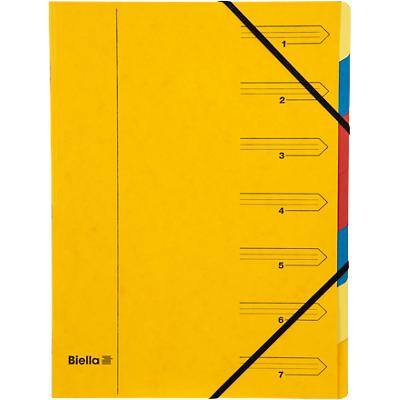 Biella-Ordnungsmappe 7-teilig Topcolor Gelb Karton 24,5 x 32 x 0,5 cm Packung mit 20 Stück