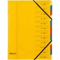 Biella Ordnungsmappe 12-teilig Topcolor Gelb Karton 24 x 32 x 0,3 cm Packung mit 15 Stück