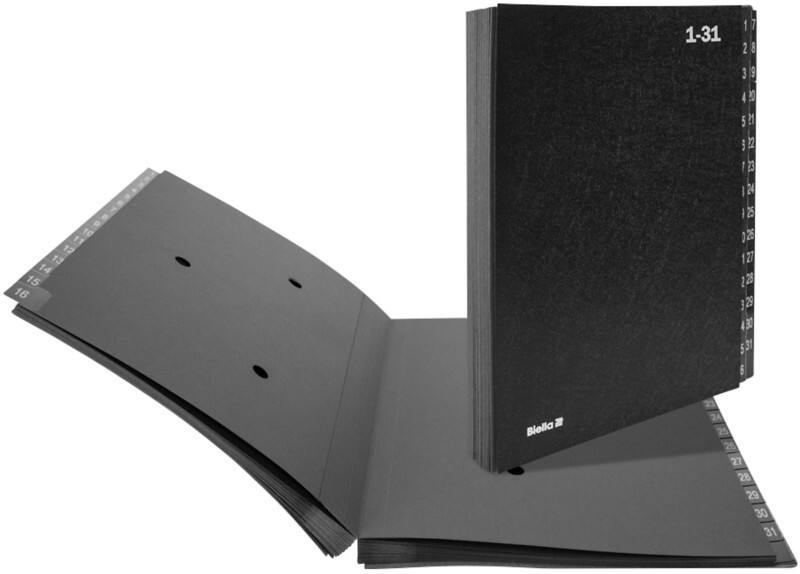 Trieur Biella numérique 1-31 A4 30 x 37.5 x 2,6 cm Noir Carton