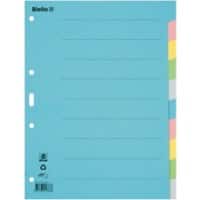Biella Register A4 Assortiert 10-teilig Karton blanko Packung mit 25 Stück
