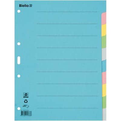 Biella Register A4 Assortiert 10-teilig Karton blanko Packung mit 25 Stück