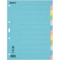 Biella Register A4 Blanko farbig 12-teilig Karton blanko Packung mit 25 Stück