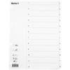 Répertoire Biella avec Smart Index repliable A4 Blanc 12 onglets Carton 1 à 12 Paquet de 25