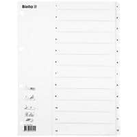 Biella Register mit Smart Index Flag A4 Weiss 12-teilig Karton 1 bis 12 Packung mit 25 Stück