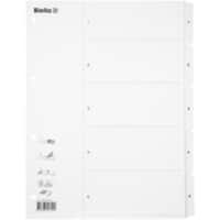 Répertoire Biella avec Smart Index repliable A4 Blanc 5 onglets Carton 1 à 5 Paquet de 25