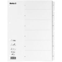Biella Register mit Smart Index Flag A4 Weiss 6-teilig Karton 1 bis 6 Packung mit 25 Stück