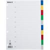 Biella Register A4 Polypropylen 10-teilig blanko mit Indexblatt farbig  25 Stück