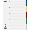 Biella Register A4 überbreit für Zeigetaschen Polypropylen 5-teilig blanko farbig 25 Stück