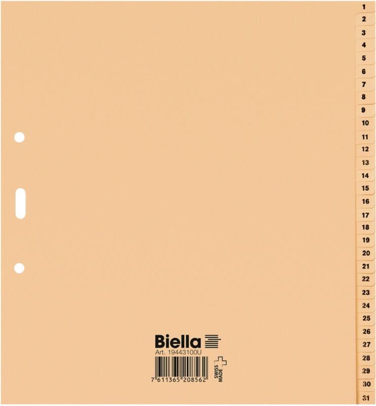 Répertoires Biella A4 Marron 31 onglets Papier 1 à 31 Paquet de 10