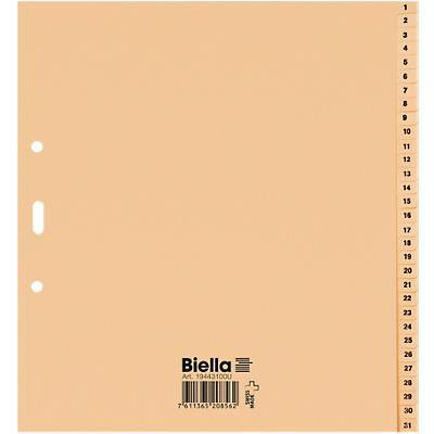 Répertoires Biella A4 Marron 31 onglets Papier 1 à 31 Paquet de 10