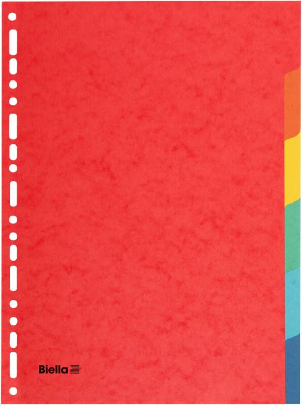 Biella Register A4 6-teilig Karton blanko Packung mit 50 Stück