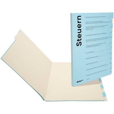 Dossier d’impôts Biella A4 Allemand Beige, bleu 12 intercalaires Carton Vierge Paquet de 3