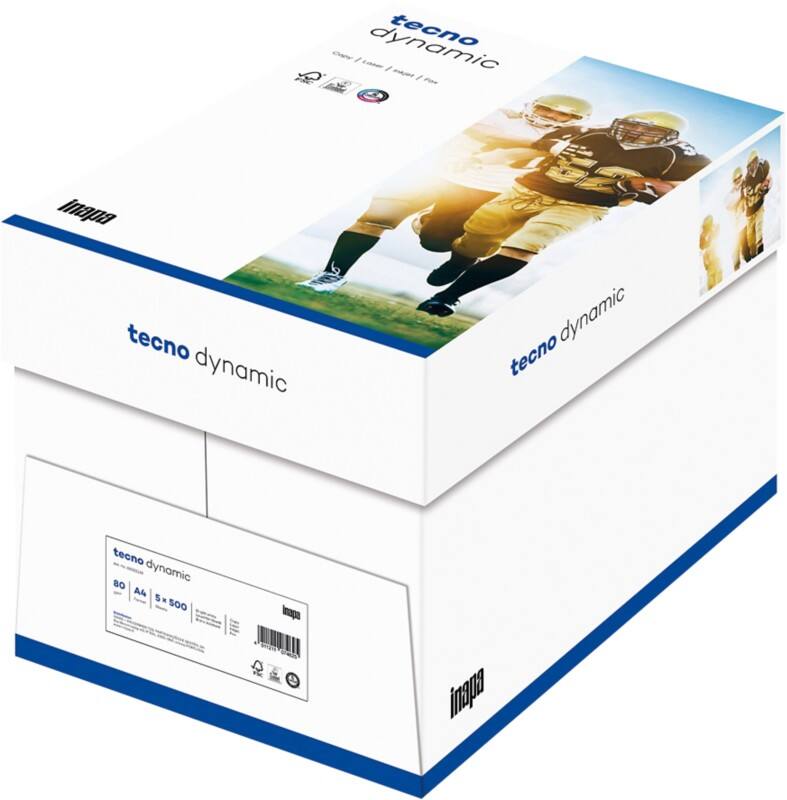 Papier imprimante tecno Dynamic Quickbox A4 80 g/m² Blanc 2 500 Feuilles