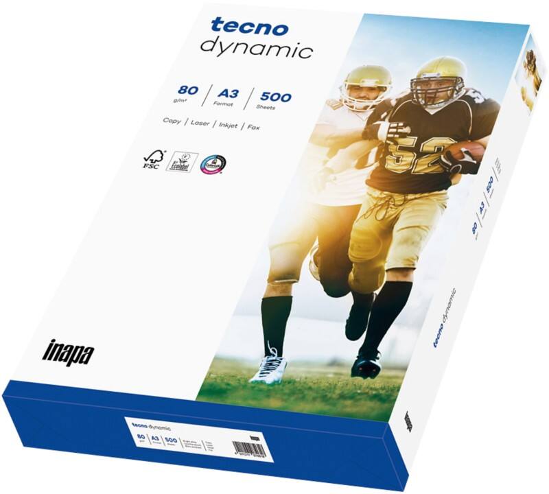 Papier imprimante tecno Dynamic A3 80 g/m² Blanc 500 Feuilles