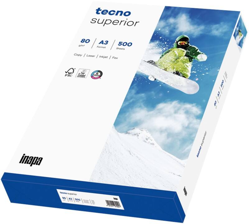 tecno Superior DIN A3 Druckerpapier Weiß 80 g/m² 500 Blatt