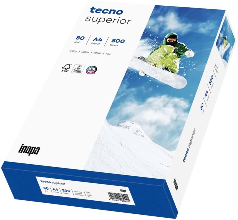 Papier imprimante tecno Superior A4 80 g/m² Blanc 500 Feuilles