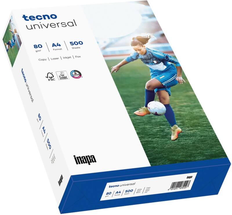 Papier imprimante tecno Universal A4 80 g/m² Blanc 500 Feuilles