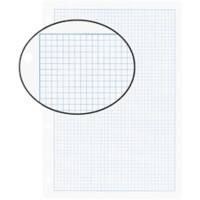 Feuilles de rechange pour bloc-notes Biella 4 trous Blanc Quadrillé Paquet de 500 feuilles