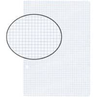 Feuilles de rechange pour bloc-notes Biella 2 trous Blanc Quadrillé Paquet de 1000 feuilles