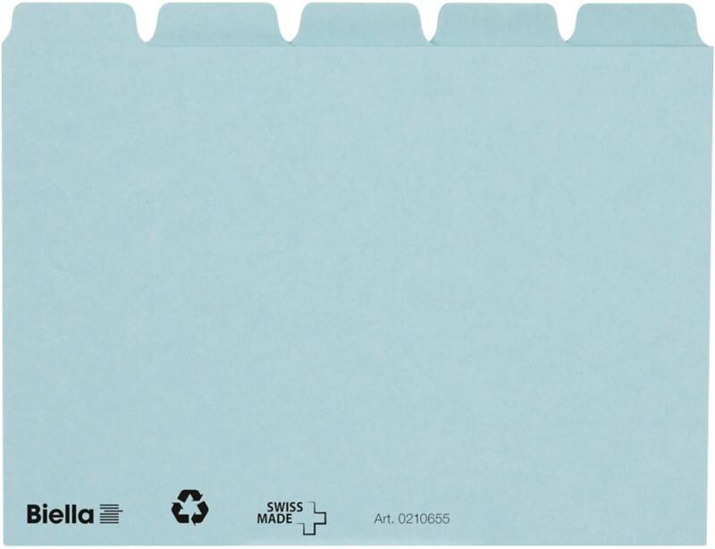 Cartes-guides Biella A6 11,5 x 15 x 1.3 cm Carton Bleu Paquet de 5 unités