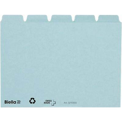 Cartes-guides Biella A6 11,5 x 15 x 1.3 cm Carton Bleu Paquet de 5 unités