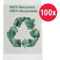 Esselte Klarsichthüllen 100% Recycelt DIN A4 Genarbt Transparent 100 Mikron Polypropylen 627496 100 Stück