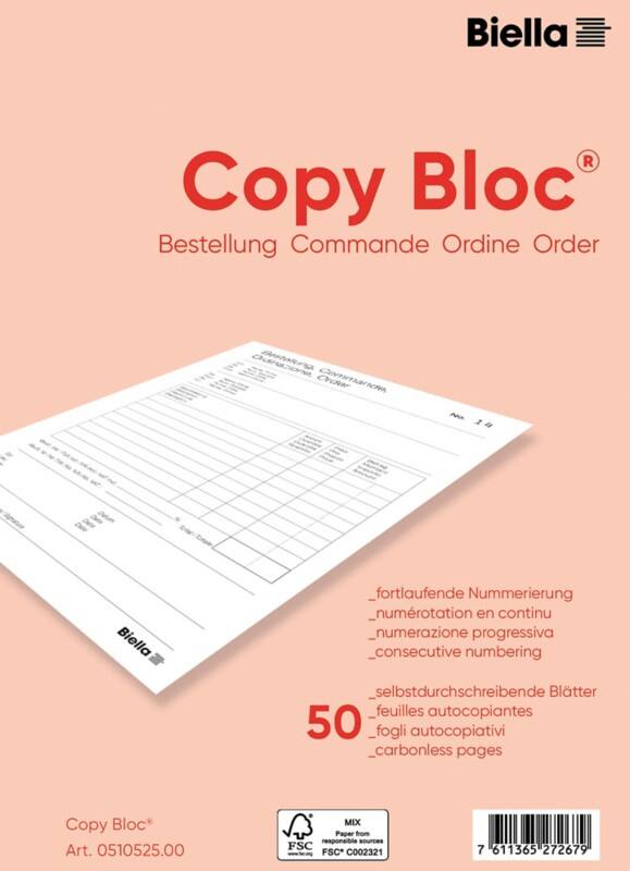 Bloc pour bons de commande Biella A5 Paquet de 10