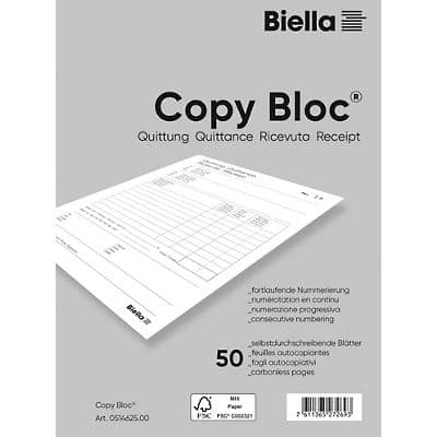Biella Quittungen A6 10 Stück mit 50 Blatt