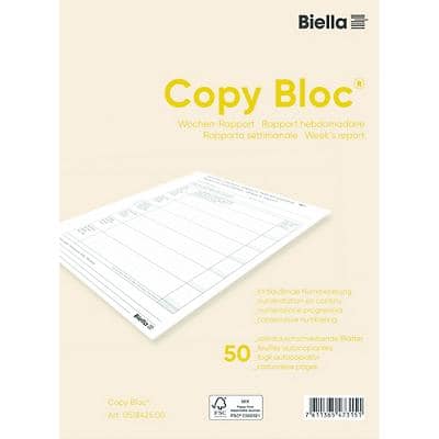 Biella Wochen-Rapport-Buch A4 5 Stück mit 50 Blatt