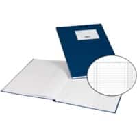 Biella Geschäftsbuch 80 Blatt A4 Blau Kunstleder Lineatur 9