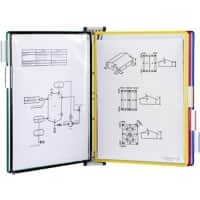 Système de présentation Djois Tarifold 5 Panneaux A4 Métal Gris clair