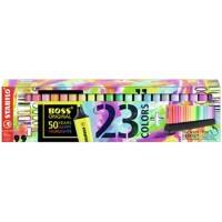 Surligneur STABILO Boss Original Assortiment Pointe biseautée Rechargeable 23 Unités
