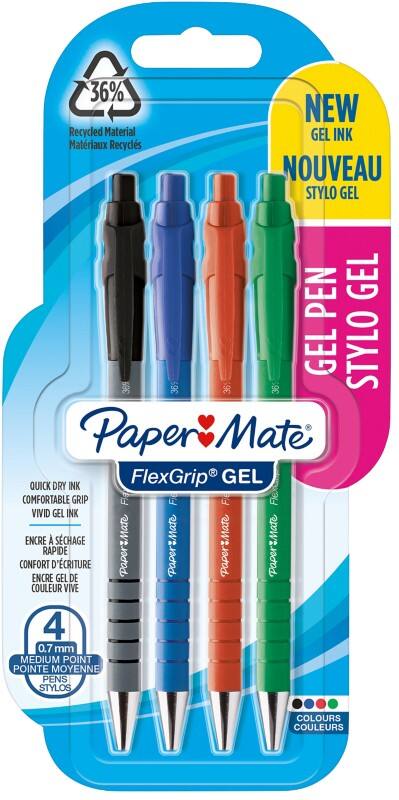 Papermate FlexGrip Ultra Tintenroller Mittel Farbig assortiert 4 Stück