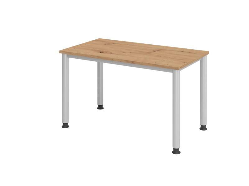 Hammerbacher Höhenverstellbar Schreibtisch Rechteckig Eiche 4 Füsse 1.200 (B) x 672 (T) x 685 (H) mm Melamin