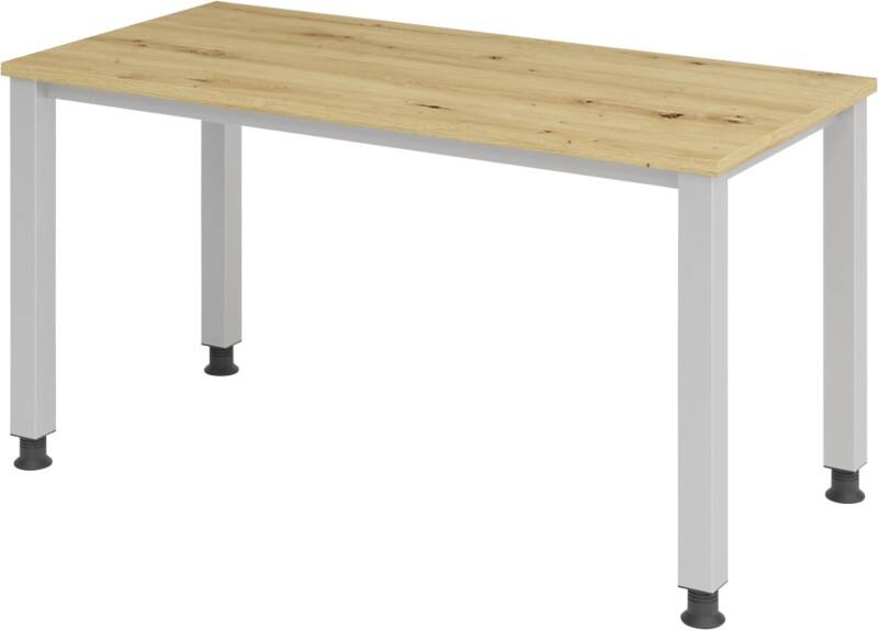 Hammerbacher Höhenverstellbar Schreibtisch Rechteckig Eiche 4 Füsse 1.400 (B) x 672 (T) x 685 (H) mm Melamin