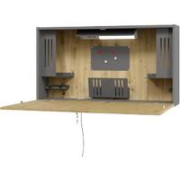 Bureau droit Hammerbacher Express Montage mural Chêne 1 200 x 260 x 650 mm