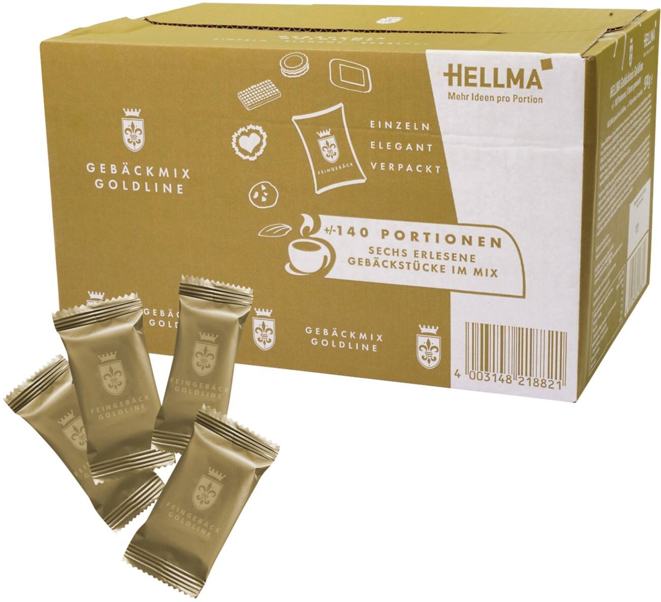 Biscuits Hellma Goldline Paquet de 140 unités