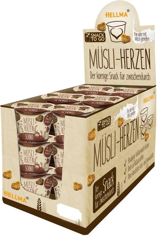 Céréales en cœur Hellma 18 Unités