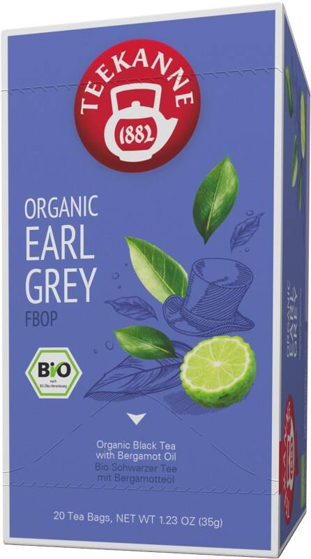 Thé TEEKANNE Bio Organic Earl Grey Paquet de 20 unités