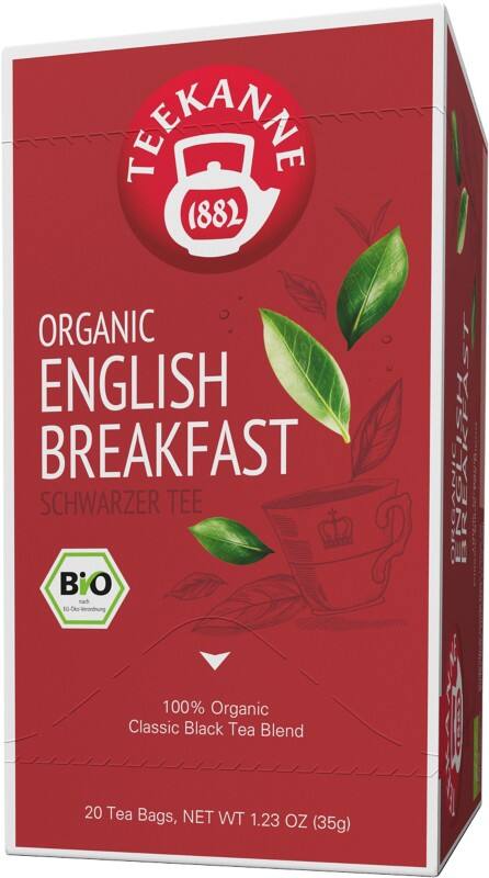 Thé noir Teekanne Bio Organic English breakfast Paquet de 20 unités
