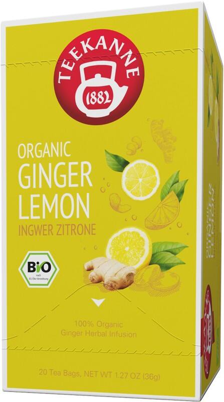 TEEKANNE Bio Ingwer Zitrone Tee Packung mit 20 Stück