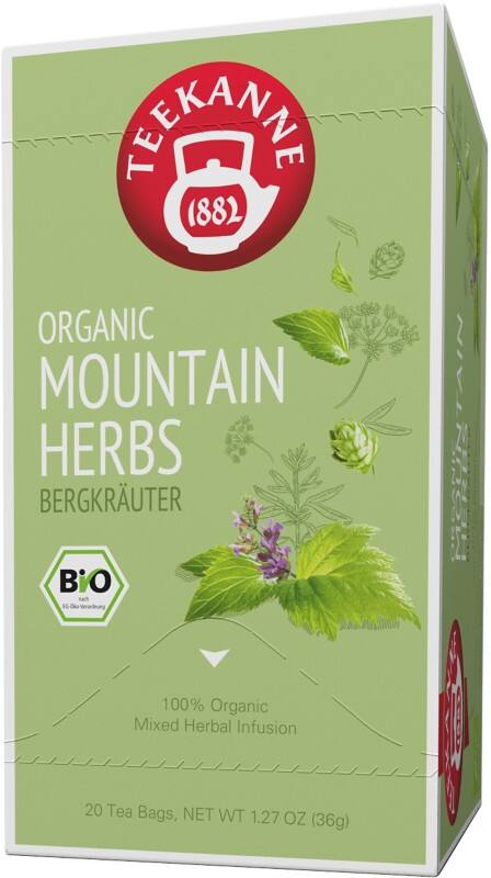 Thé TEEKANNE Bio Organic Mountain Herbs Paquet de 20 unités