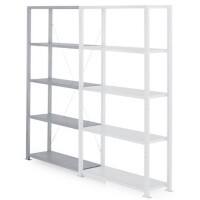 MANORGA Adaptiv Anbauregal 5 Fachböden 1.000 x 400 x 2.000 mm Grau