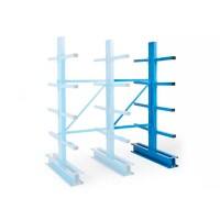 MANORGA Cantilever Anbauregal 4 Fachböden 1.000 x 2.500 mm Grau