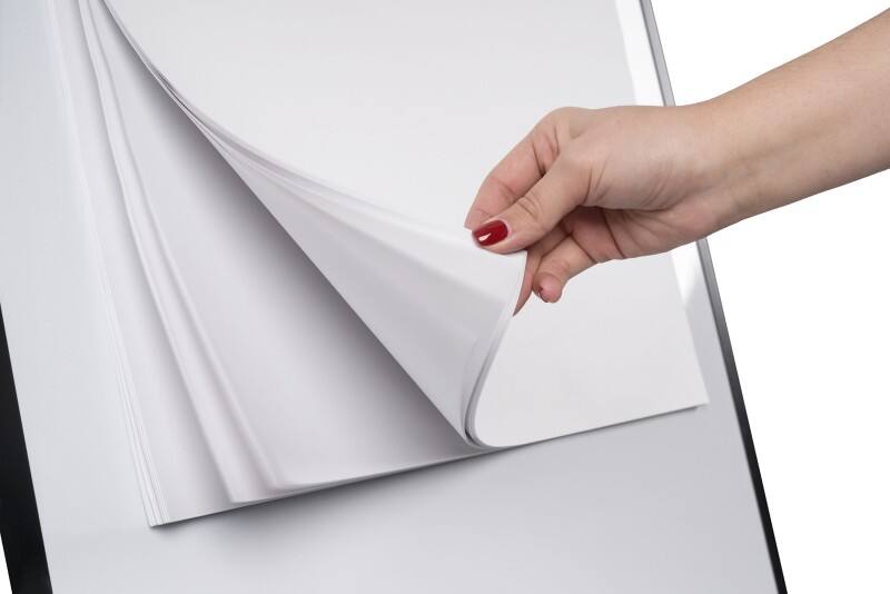 Bloc pour chevalet de conférence Bi-Office Page blanche Euro 20 Feuilles 55 g/m²  